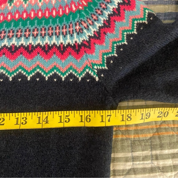 NWT Talbots Navy and Pink Sweater Dress Petite Medium - Picture 7 of 9